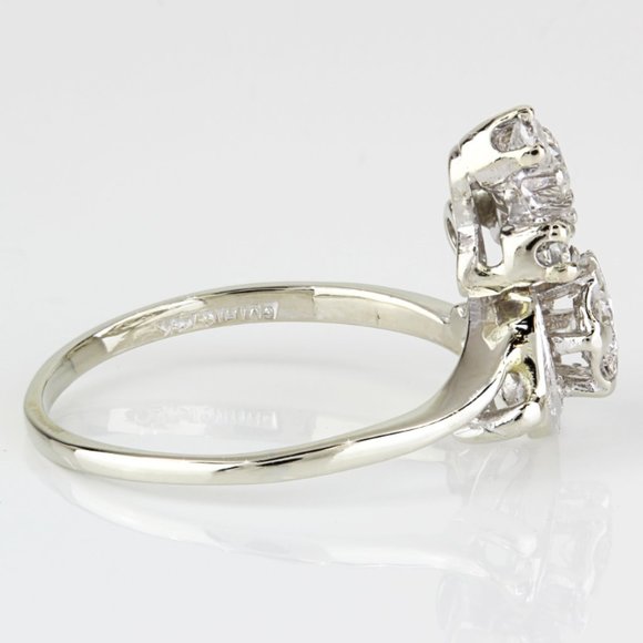 14K White Gold Vintage Diamond Ring by Gothic - Picture 3 of 7